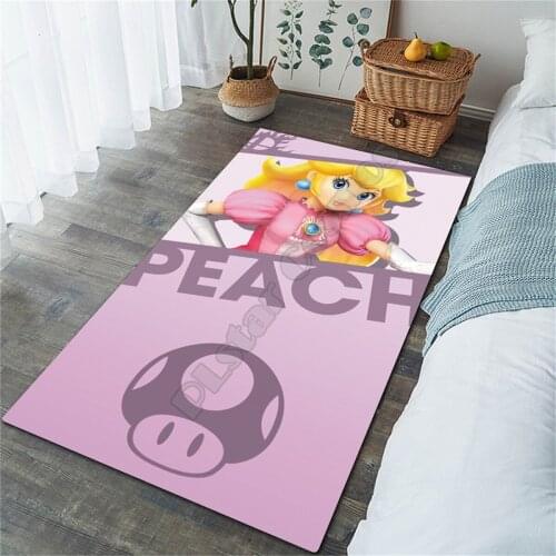 Peach carpet Square Anti-Skid Area Floor Mat Rug Non-slip Mat Dining Room Living Soft Carpet Kids Cartoon Game Mat