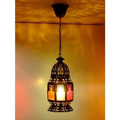 Southeast Asia Painted Hollow Out Iron Little House Balcony Pendant Light Free Shipping Romantic Handmade Corridor Pendant Light