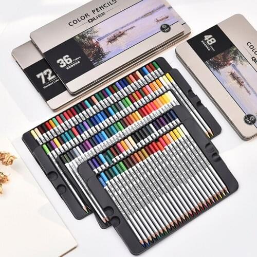 36/72 Colors Professional Hand-Painted Color Pencil Set Artist Painting Sketching Wood Color Pencil School Art Supplie 05877