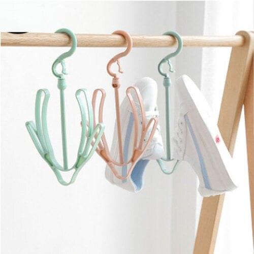 Plain coloured prevent wind to bask in shoe rack air to bask in the balcony to bask in a shoe to hang shoe hanger to hook up
