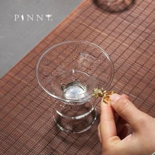 PINNY Glass Fish Tea Strainers Stainless Steel Tea Strainer Kung Fu Tea Ceremony Accessories High Quality Tea Leaf Spice Filter