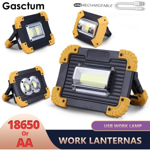 100W LED Portable Spotlight 3000lm Super Bright Work Light Lampe Rechargeable for Outdoor Camping Lamp LED Flashlight by18650 AA