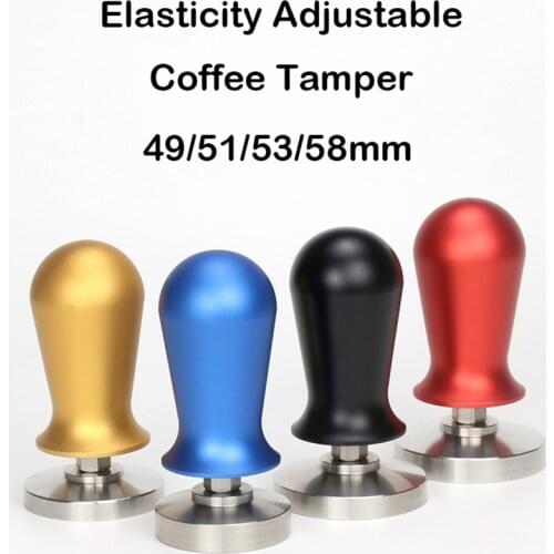 51/51/53/58mm Elasticity Adjustable Coffee Tamper La Spaziale/Breville Stainless Steel Handle Press Hammer Coffee Accessorie