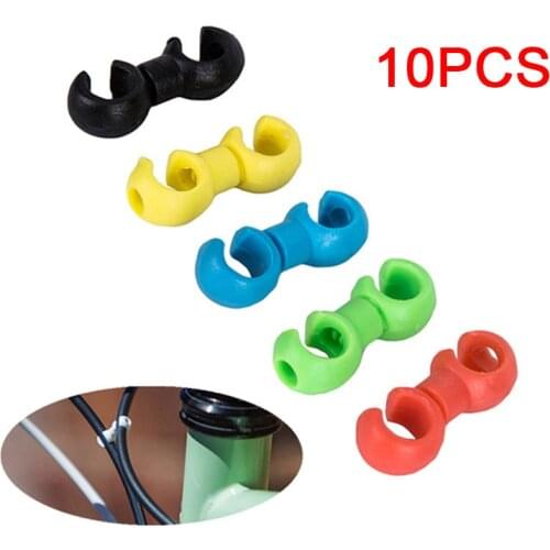 10PCS Bicycle Brake Cable Clips S Style Buckle Clip Brake Cable Derailleur Shifter Line Clasps for MTB Bike Bicycle Accessories