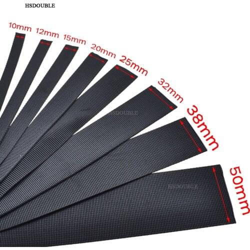 1 yard Nylon Ribbon Safety Belt Computer jacquard Ribbon Outdoor Backpack Bag Parts Black