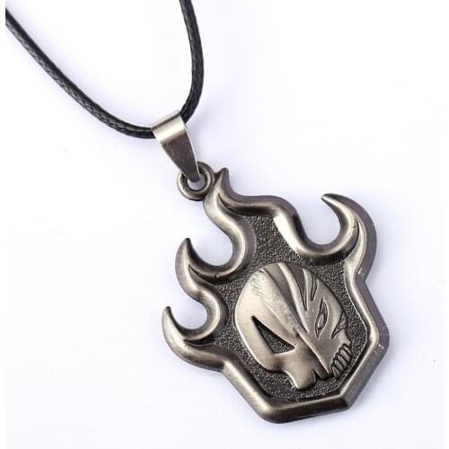 10/pcs/lot BLEACH Necklace Skull Pendant Necklace Friendship Men Women Anime Jewelry Choker Accessories YS11349
