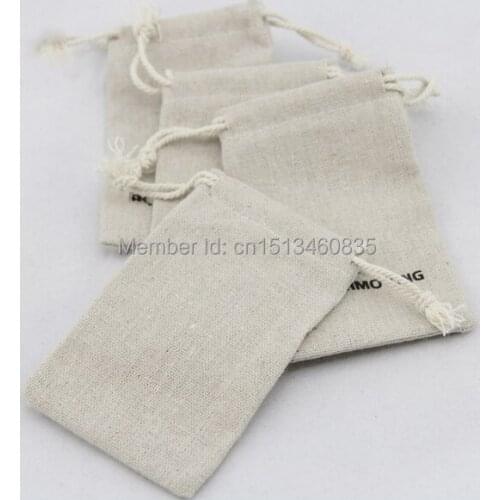 100pcs/lot CBRL jute/linen/flax drawstring bags&pouch for ornament/dry cargo,Various colors,size customized,wholesale