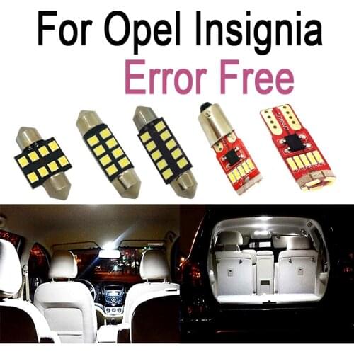 12pc LED trunk footwell lamp + LED Interior box Lights bulb Kit for Opel Insignia 2008 2009 2010 2011 2012 2013 to 2016