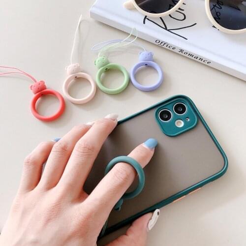2Pcs Silicone Ring Mobile Phone Lanyard Silicone Ring Mobile Phone U Disk Universal Silicone Shatter-Resistant Portable Mobile