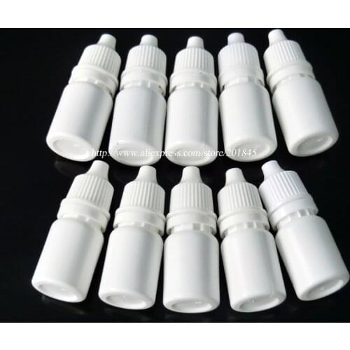 200Pcs 5ml Squeezable Liquid Dropper Bottle Milky Opaque Empty Plastic With Proof Cap Wholesale