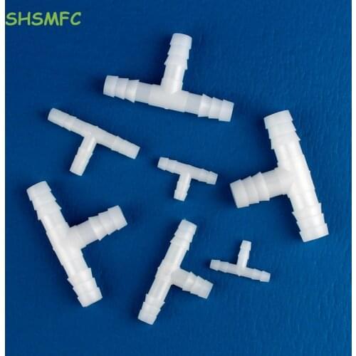 3~200Pcs 4~13mm PE/PP Food Grade T-Type Tee Connector Irrigation Water Pipe Aquarium Tank Adapter Air Pump Hose Pagoda Joints