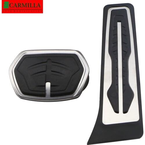 Carmilla Stainless Steel Car Pedals for BMW X1 F48 AT 2016 - 2021 F39 X2 2018 - 2021 Auto Gas Brake Pedal Cover Accessories
