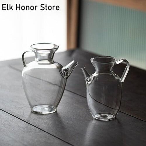 1L/0.5L Big Transparent Borosilicate Glass Teapot Heat-Resistant Large Clear Tea Pot Flower Tea Set Puer Kettle Office Home Tool