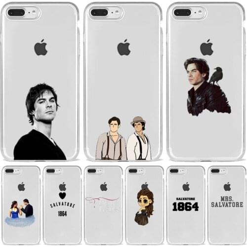 The Vampire Diaries TV heart Phone Case Transparent soft For iphone 5 5s 5c se 6 6s 7 8 11 12 plus mini x xs xr pro max