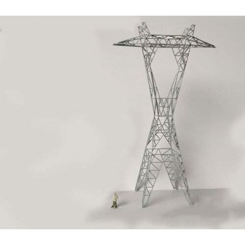 DIY 1/87 Ho Scale High Voltage Tower Model Power Grid Power Facilities EDI Power Supply Bureau Building Adult Hobby Model 2021