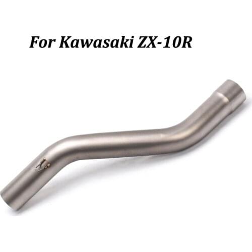 Motorcycle Exhaust Muffler Modified Middle Connection Stainless Steel Link Pipe Slip on For Kawasaki ZX-10R