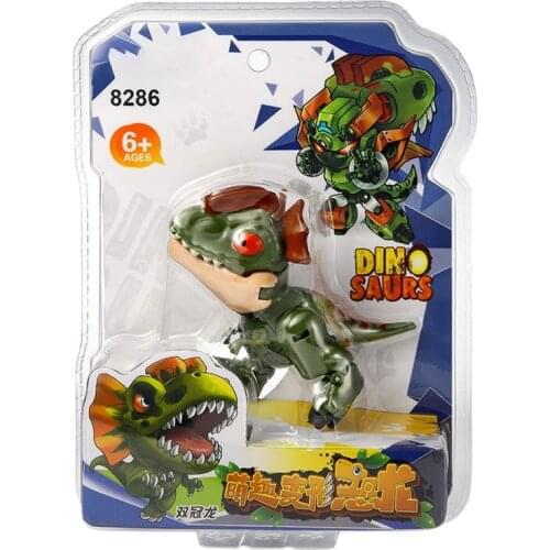 Tyrannosaurus Carnotaurus Raptor Deformation Mecha Dinosaur Toy Building Block