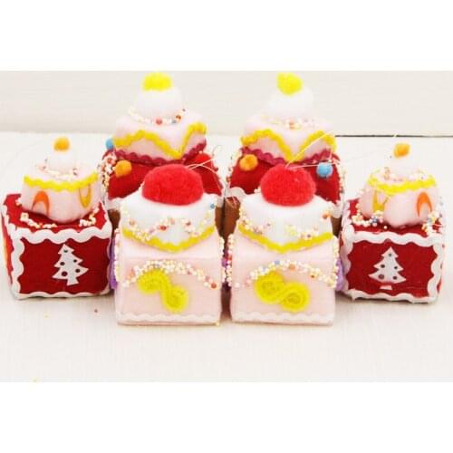 High simulation velvet cake model photography early teaching props Christmas decoration cake ornaments home decoration navidad