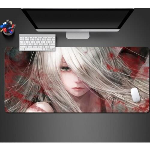 White Hair Girl Mouse Pad Gaming Mousepad Gamer League Large Personalized Mouse Pads Of Keyboard Desk Mats PC Computer Mats