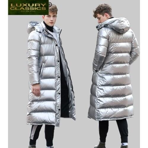 Jacket Streetwear Mens Down Fashion Brand 90% Thick Duck Down Jacket Man Clothes Long Warm Down Coat Parka Hiver 2021101