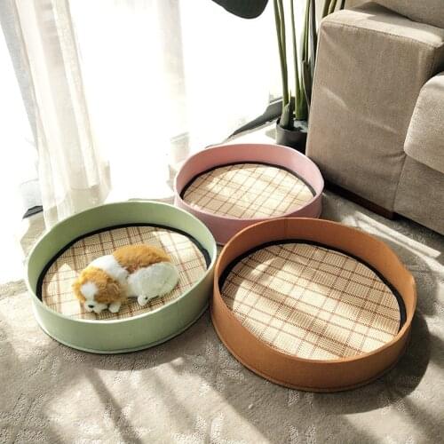 Summer Dog Cushion Candy-colored Round Pet Kennel Dog Nest Cat and Dog Kennel Puppy Bed Cat Bed Beds for Small Dog