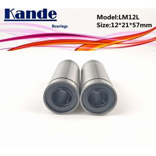 Lml Kande Bearings High quality 2pcs LM12LUU LM12L LM12L UU LM12LUU 12*21*57mm Extended Linear Bearing LML