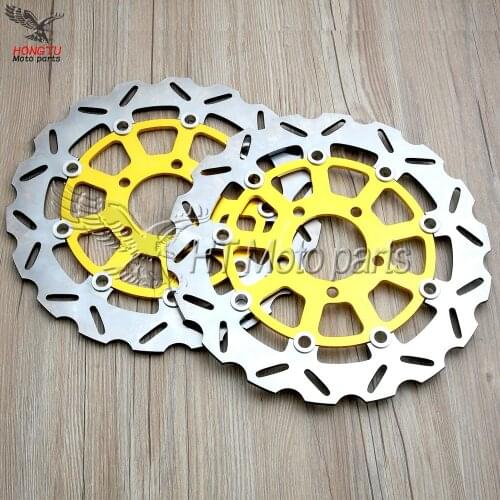 Motorcycle Gold Front Brake Disc Rotor For Suzuki GSXR600 750 2001-2003 GSXR1000 2001 2002 K1 TL1000R 1998-2003 TL1000S 97-01