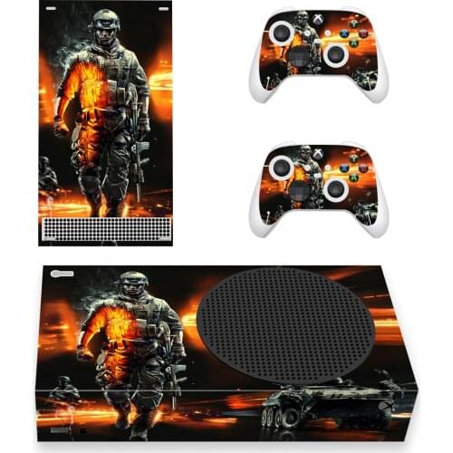Battlefield Skin Sticker Decal Cover for Xbox Series S Console and 2 Controllers Xbox Series Slim XSS Skin Sticker Vinyl