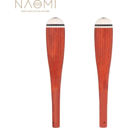 Naomi 2 Pieces Erhu Shaft Chinese Erhu Red Solid Wood Shaft Replacement Parts For Erhu Lovers Erhu DIY Parts Set