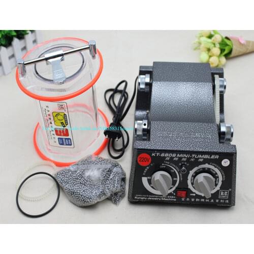 3kg Capacity Polish Motor with Beads Rotary Tumbler Polishing Machine for Gold Silver Jewelry Polish KT6808 with Beads