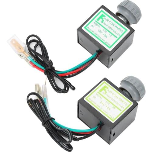 DC 12V / 24V 10A Thermostat Temperature Rotary Switch with Sensor for Auto A/C Air Conditioner Evaporator