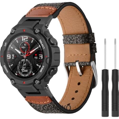 3in1 Pack For Amazfit T-rex strap smart watch Leather wristband BAND for amazfit t rex belt bracelet high quality