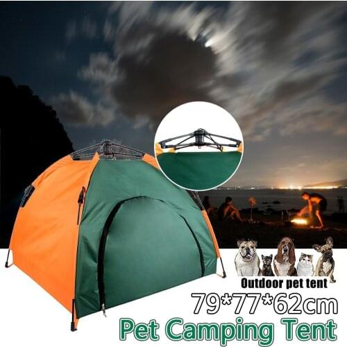 Folding Pet House Soft Bed Kennel Camping Tent Cage Summer Beach Sunscreen Travel Cages Waterproof Outdoor Dog Kennel Breathable
