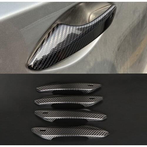 For Lexus RX RX300 RX350 NX NX300H NX200T 2016- 2021 Real Carbon Fiber Car Exterior Door Handle Grab Cover Trim Sticker Styling