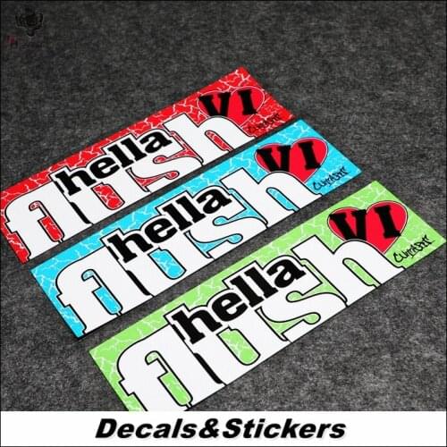 NO.L338 Hella Flush Style 3M Reflective Modified Stickers Waterproof Decals Car Racing Motorcycle Scratches Cover Motocross