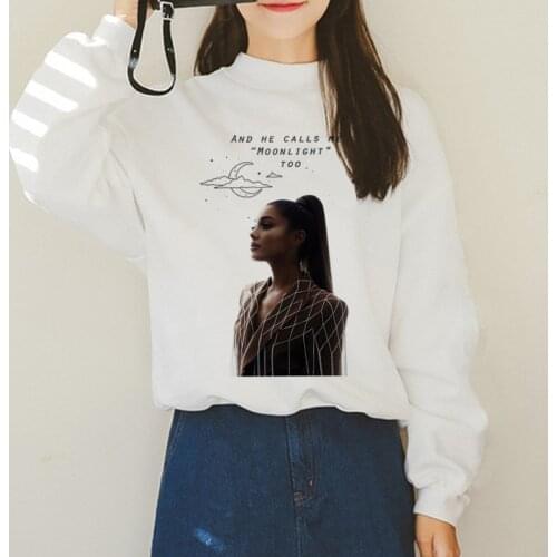 New Ariana Grande Thank You,next Harajuku Fashion Hoodies Women 90s Graphic Print Sweatshirt Aesthetic Warm 7 Rings Hoody Female