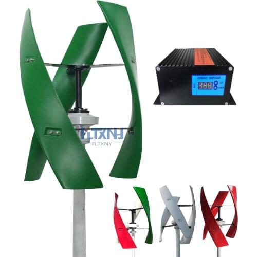 FLTXNY New Vertical Axies 600w Wind power generator 12v 24v 48v Free Energy wind turbine With MPPT Hybrid Controller