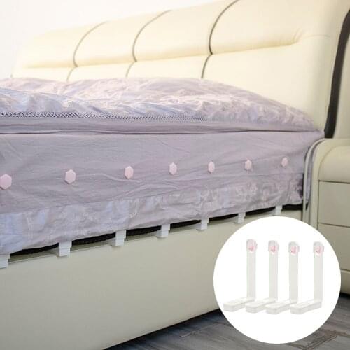 4pcs Mattress Quilt Clip Home Bed Sheet Mattress Elastic Fastener Grippers Holder Suspender Slip Anchor Fixing Buckle Color Hot