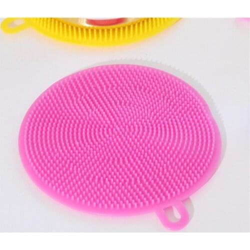 1PC Dishwashing Sponge Silicone Cleaning Brush Multi-functional Fruit Vegetable Cutlery Kitchen tools Kitchenware Brushes