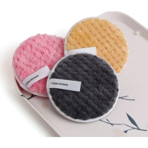 1Pc Soft Reusable Makeup Remover Pads Cotton Wipes Microfiber Make Up Removal Sponge Cotton Cleaning Pads Tool