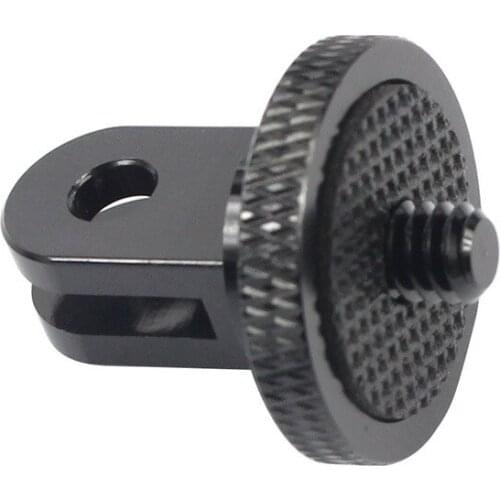 15pcs/lot Aluminium Alloy Tripod adapter for gopro SJCAM eken xiaomi Yi Action camera for camera Record with 1/4 in screw hole