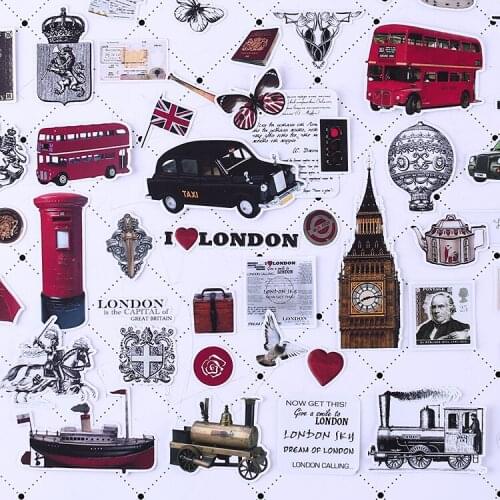 64PCS Past events in the UK mini Stickers Crafts And Scrapbooking stickers book Student label Decorative sticker DIY Stationery