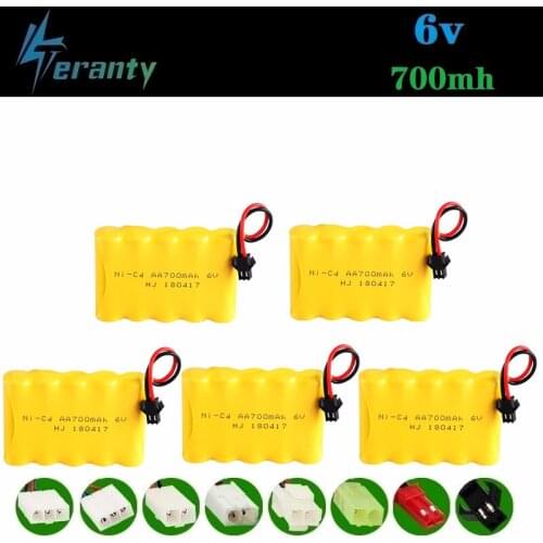 M Model ) 6v 700mah NiCD Battery For Rc toys Cars Tanks Robots Boats Guns 6v Rechargeable Battery AA Battery 1-10 PCS