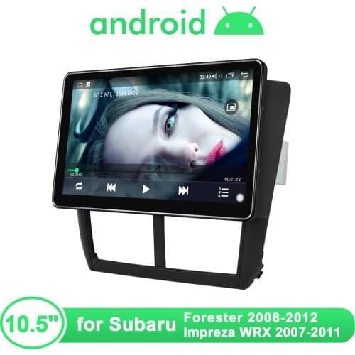 Radio 1 din 10.5" Android 10 Car Stereo Bluetoot Central Multimedia Player For Subaru Forester 2008-2012 Impreza WRX 2007-2011