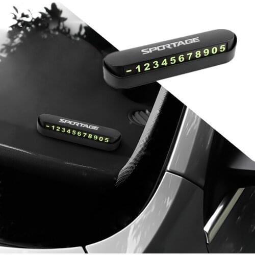 Car Temporary Stop Sign Parking Card Telephone Number Card Plate for KIA SPORTAGE Car Accessories