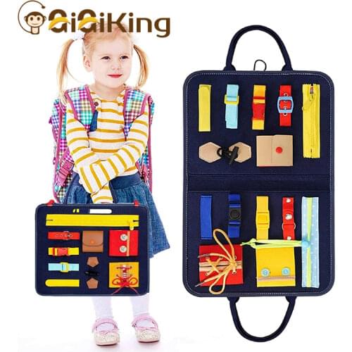Kids Busy Board Buckle 1-5 Years Old Zip Button Lace Up Tool Toy Montessori Early Education Dress Aids Preschool Toys For Kids