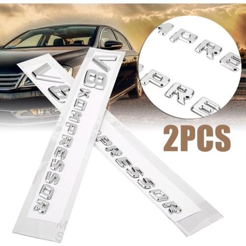 For MERCEDES 2PC Letter V8 Kompressor Side Fender Decorative Emblem Badge Car Accessories Styling Sticker MAYITR