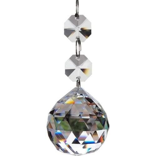 Crystal Glass Ball Chandelier Prisms Pendants Parts Beads 30mm Clear Christmas Ornaments Decoration 30 pcs/lot DEC573
