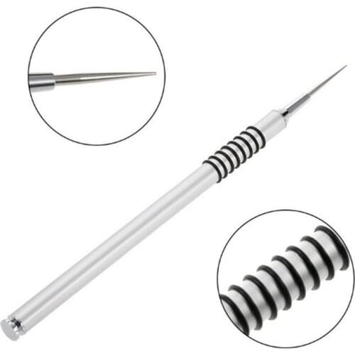 1Pc acrylic water marble dye paint pen brush silver drawing flower manicure Nail Art tool