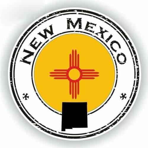 Creative 13cm x 12.9cm For New Mexico Stamp Car Stickers Decals Car Assessoires Novelty Vinyl Graphic Decal Occlusion Scratch